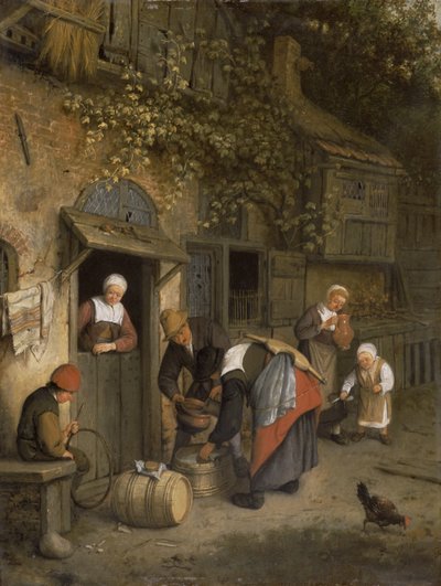 De Melkverkoper, 1679 door Cornelis Dusart